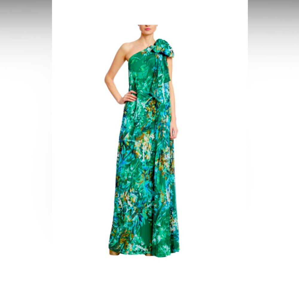 Dress Badgley Mischka long , one shoulder